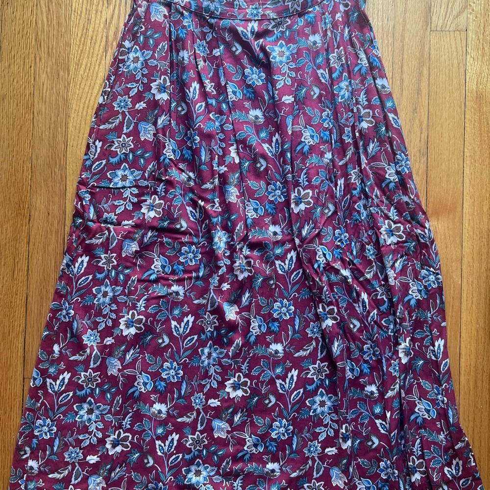Appleseed's Purple Maxi A-Line Skirt with Pleats